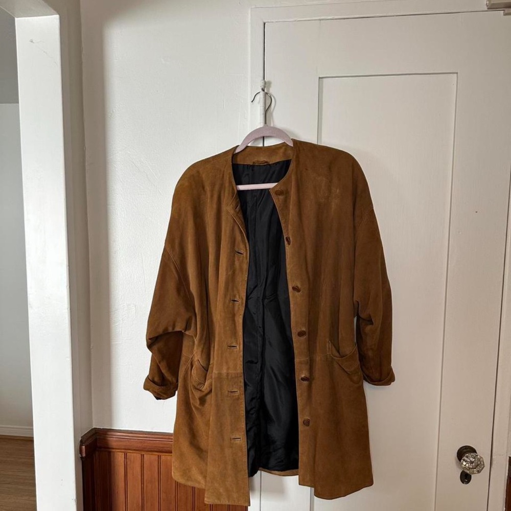 Chic Brown Women's Suede Blazer